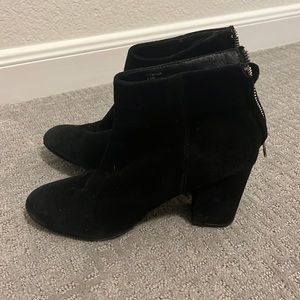 Black suede Steve Madden booties
